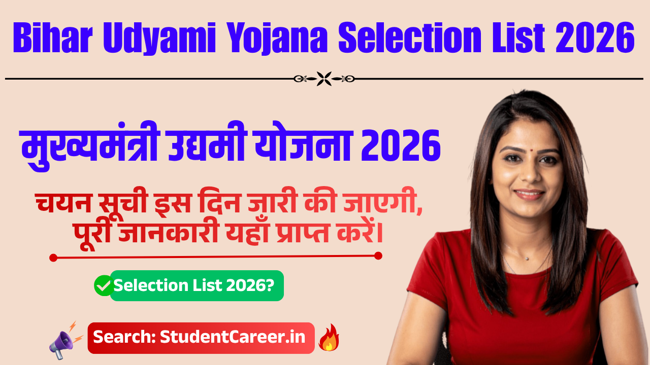 Bihar Udyami Yojana Selection List 2026