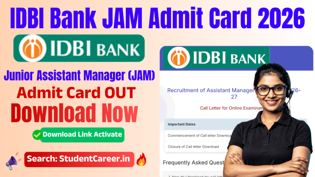 IDBI Bank JAM Admit Card 2026