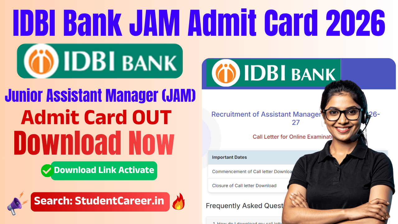 IDBI Bank JAM Admit Card 2026