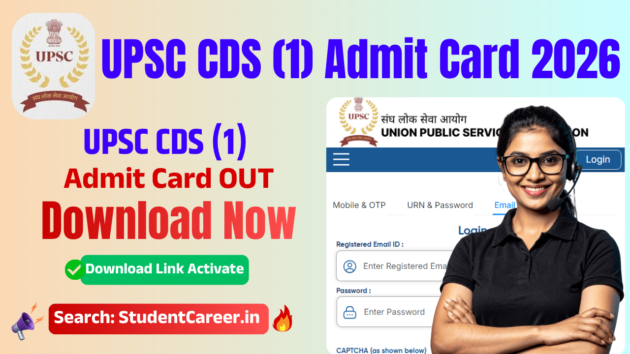 UPSC CDS (1) Admit Card 2026