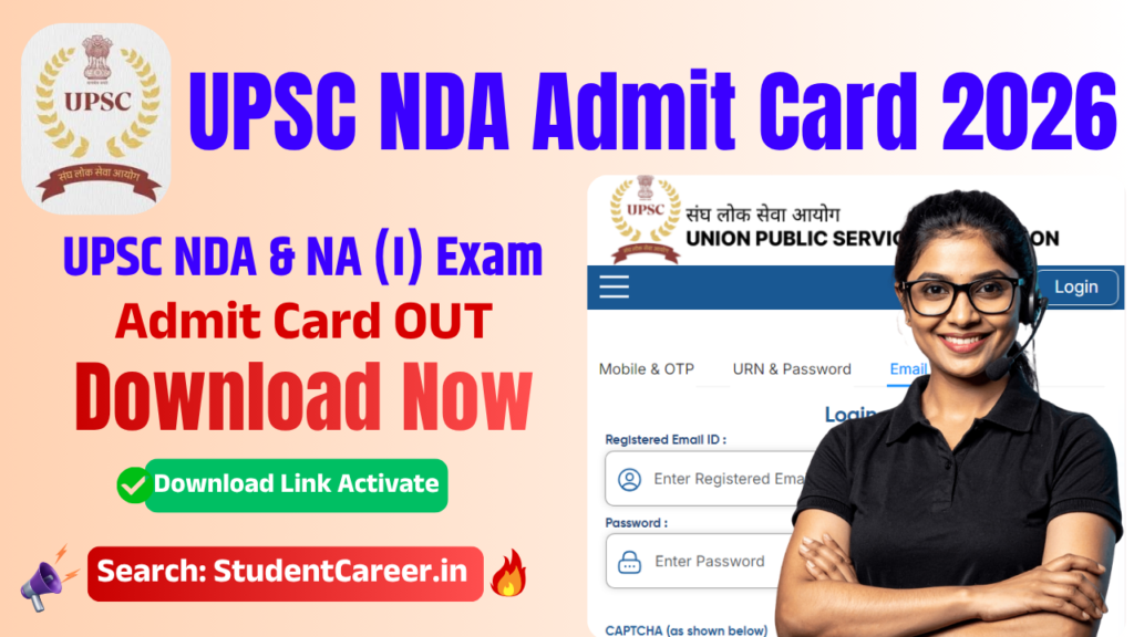 UPSC NDA Admit Card 2026